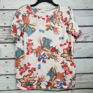 Allison Daley XL White Floral Top